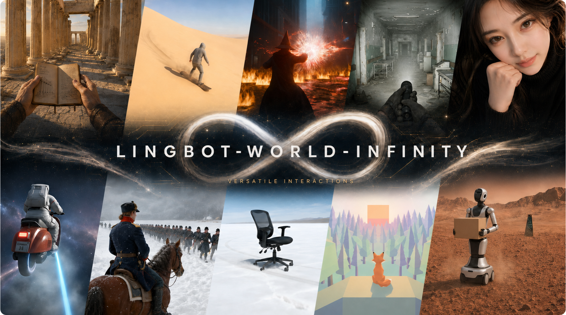 Infinite Worlds with Versatile Interactions